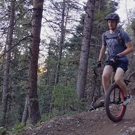 Me on a mountain unicycle